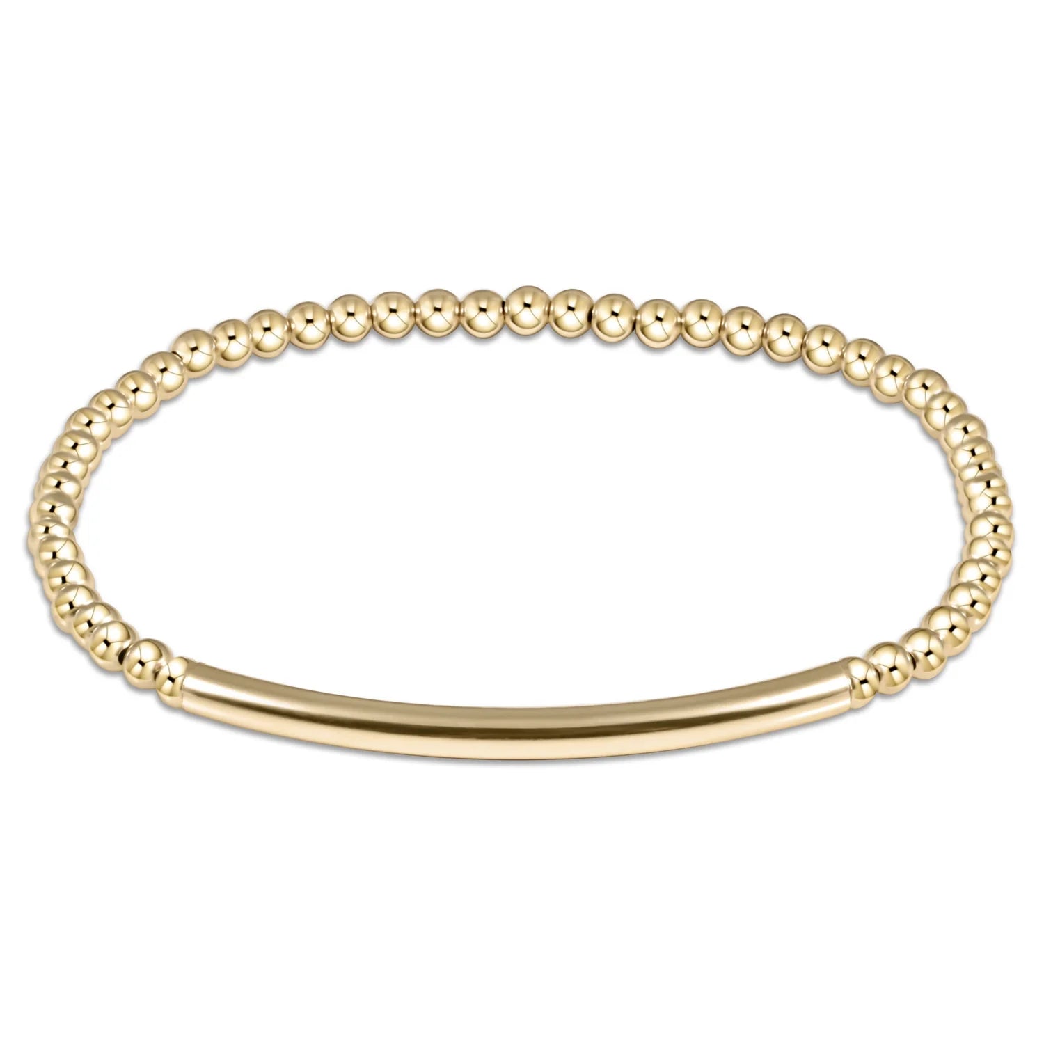 Classic Gold 3mm Bead  Bracelet - Bliss Bar Smooth