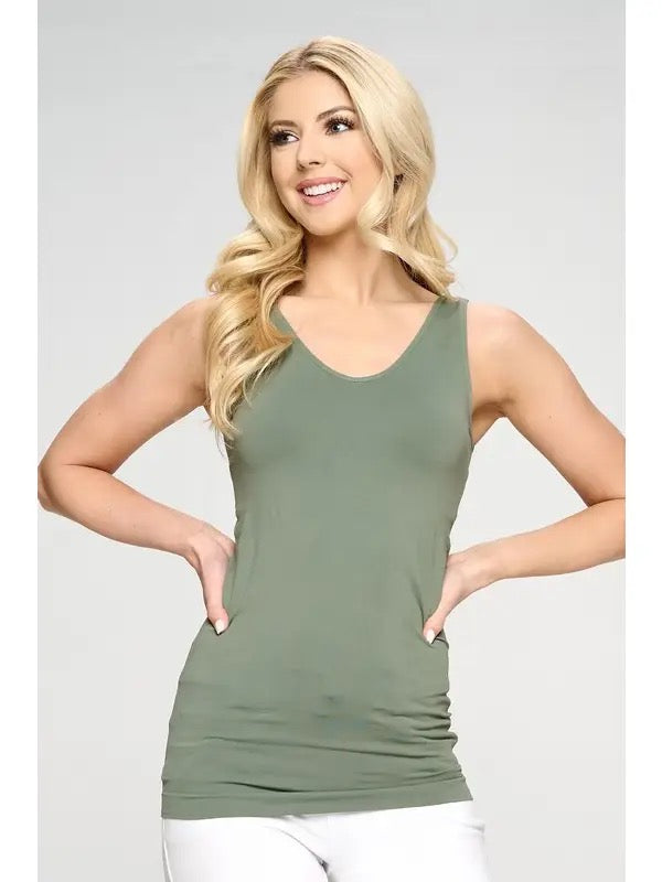 Reversible Seamless Cami (Vneck/Crew)