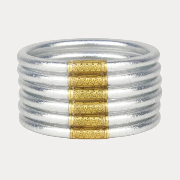 Silver All Weather Bangles® (Set of 6) - Serenity Prayer