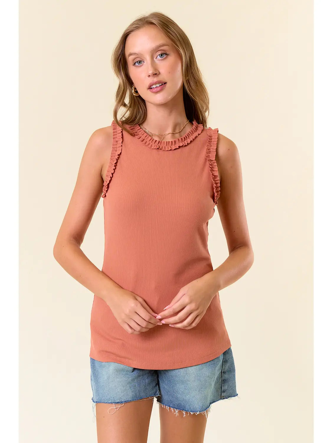 Ruffle Trim Tank