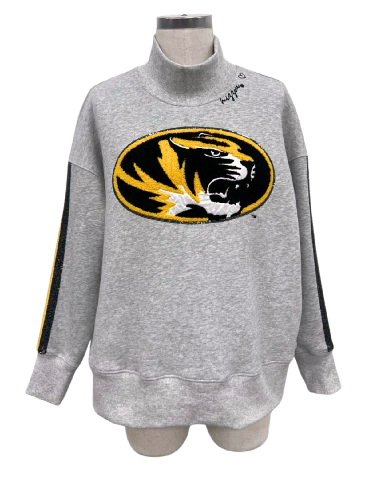 Missouri Mock Neck with Sequin Sleeve