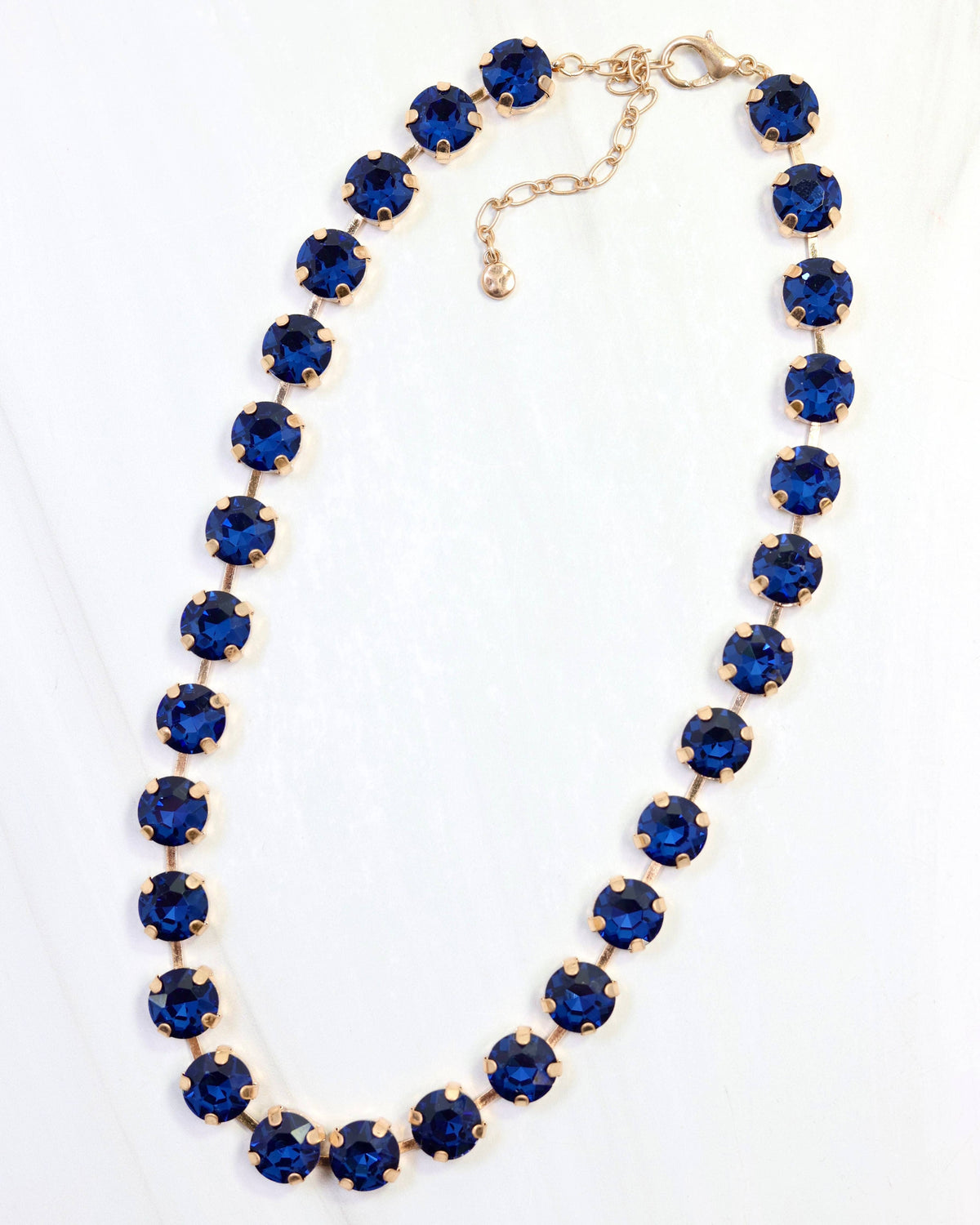Andi Rhinestone Necklace Sapphire