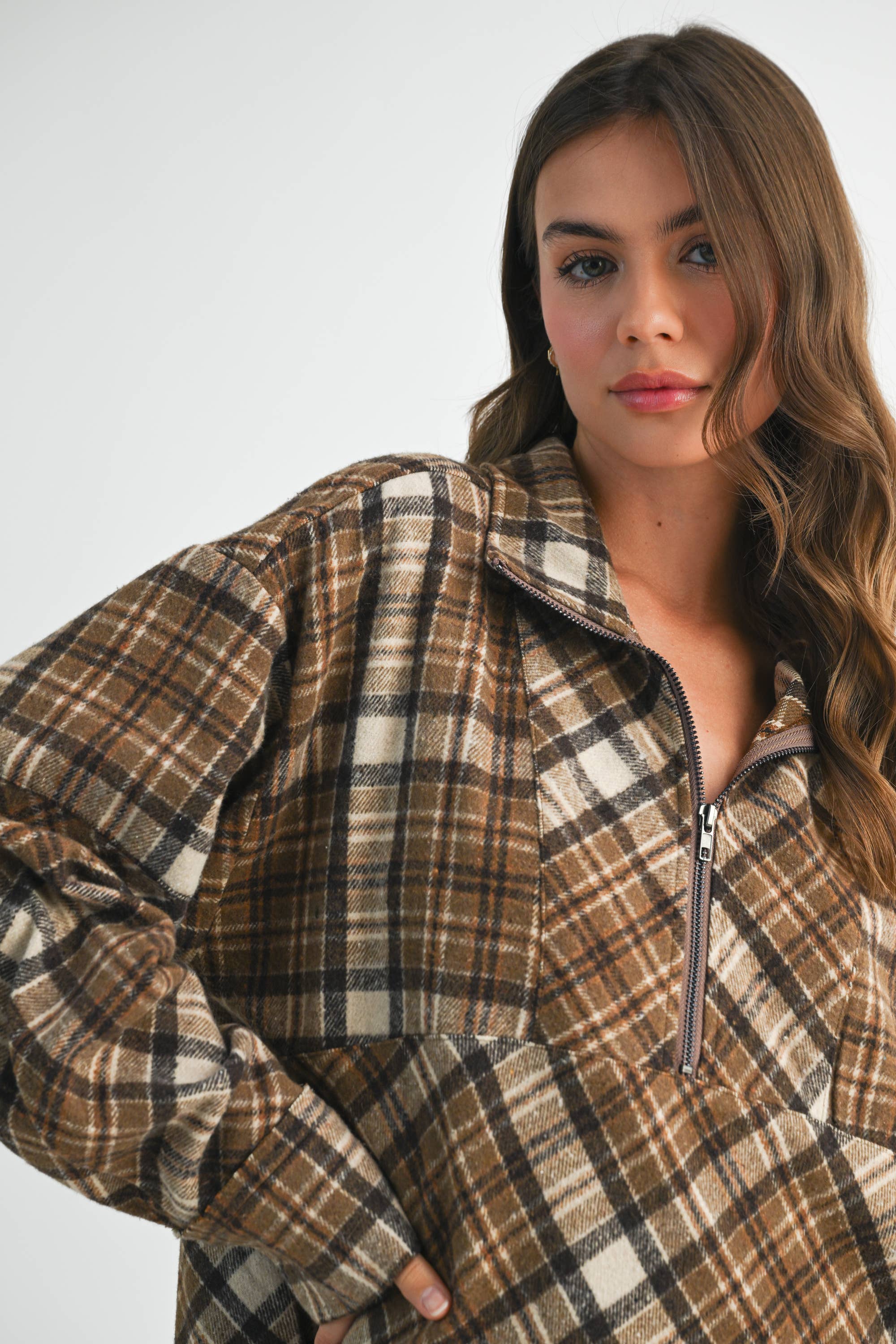 Mya Plaid Pullover