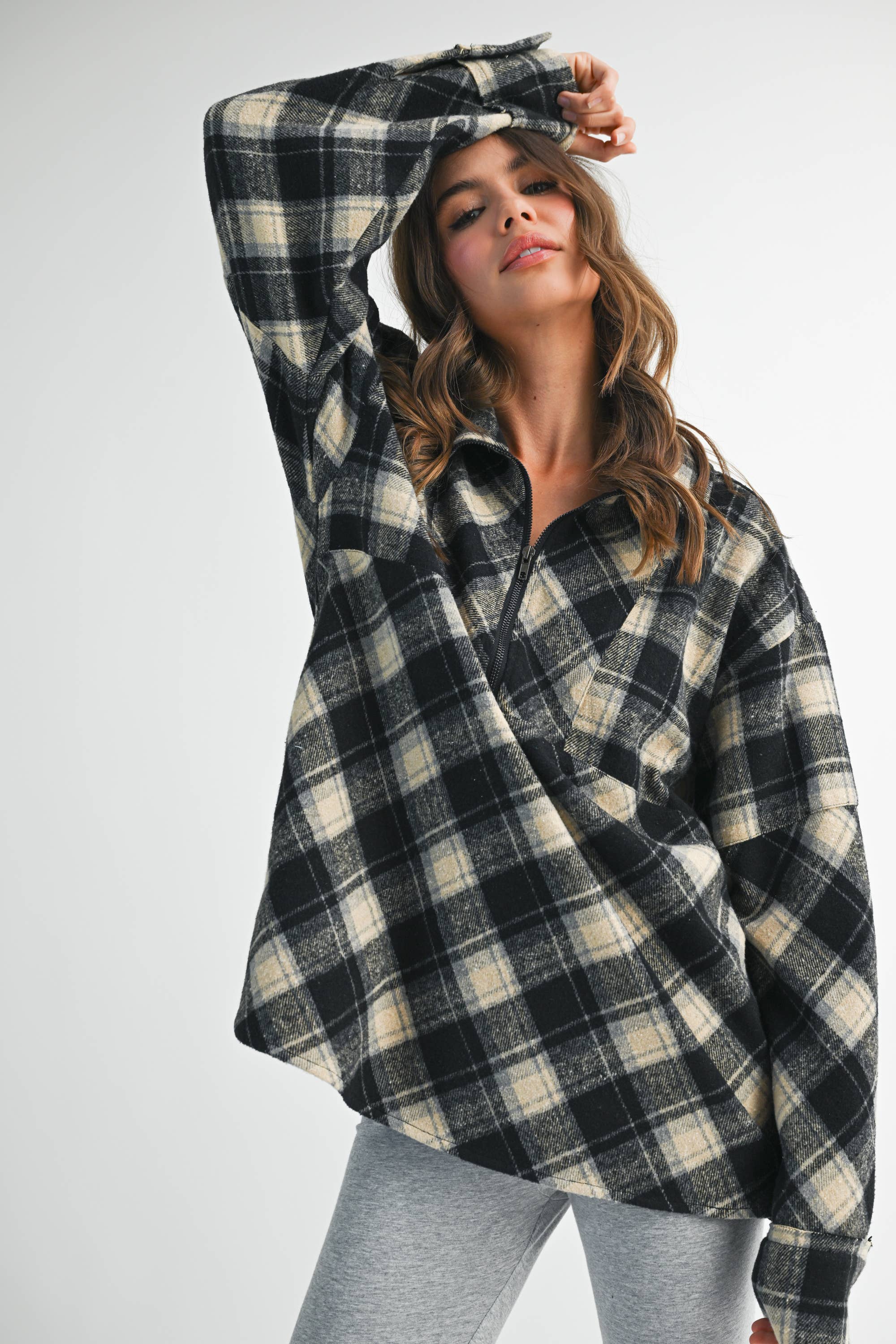 Mya Plaid Pullover