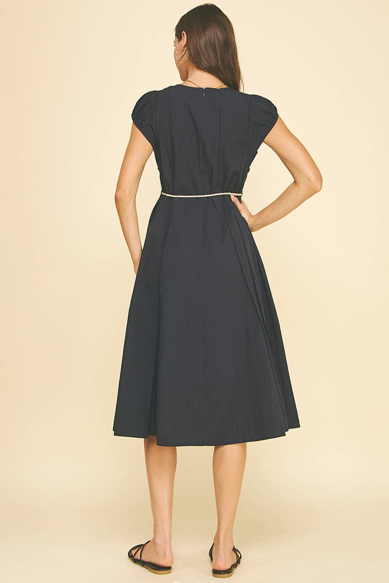 STITCH DETAILED MIDI DRESS