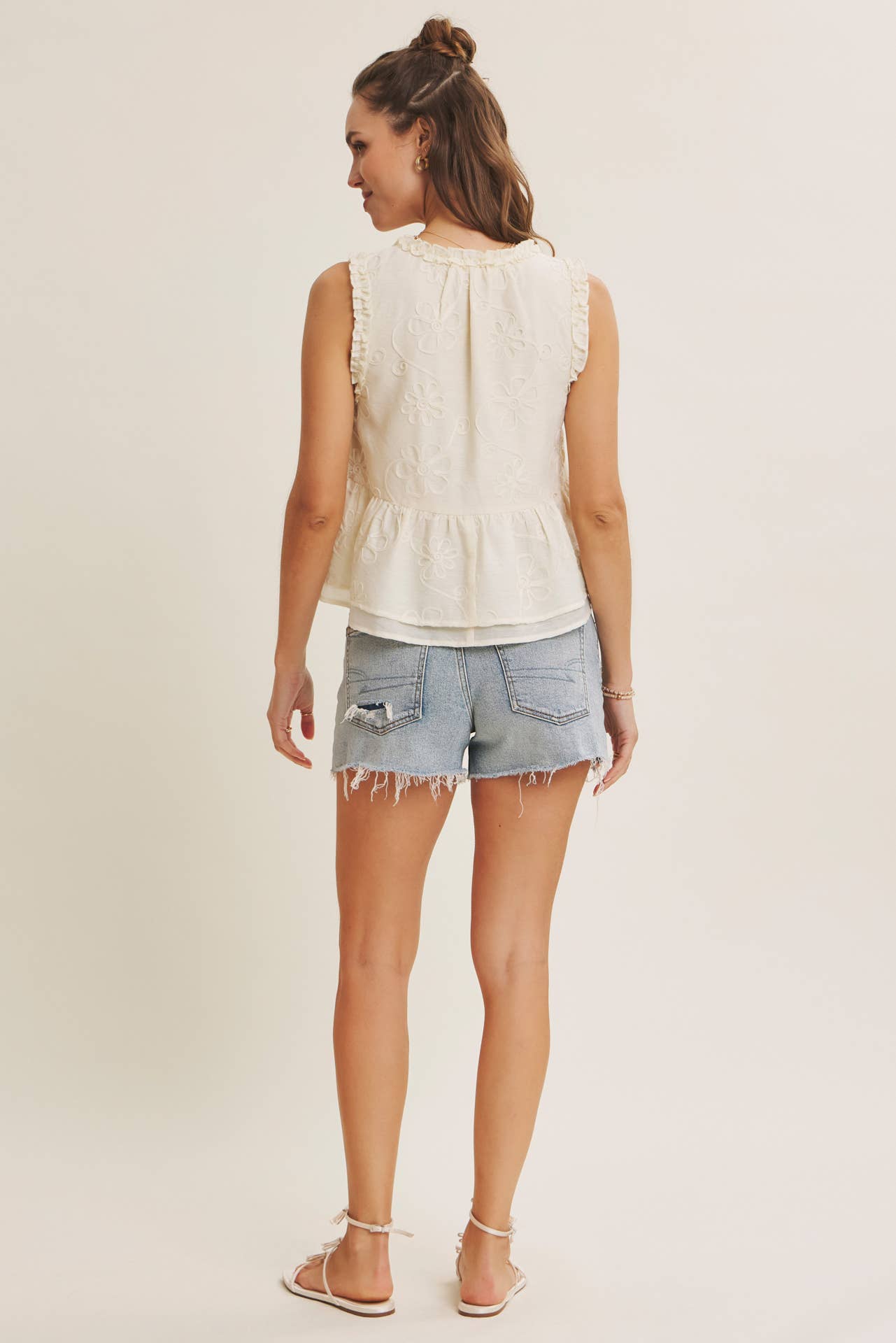 BABYDOLL EMBROIDERY BLOUSE