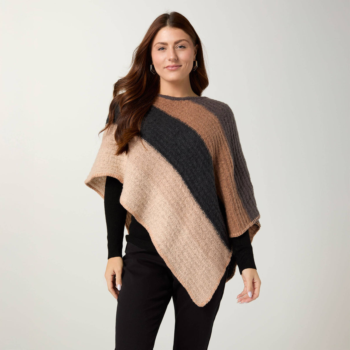 Arden Supersoft Stripe Poncho