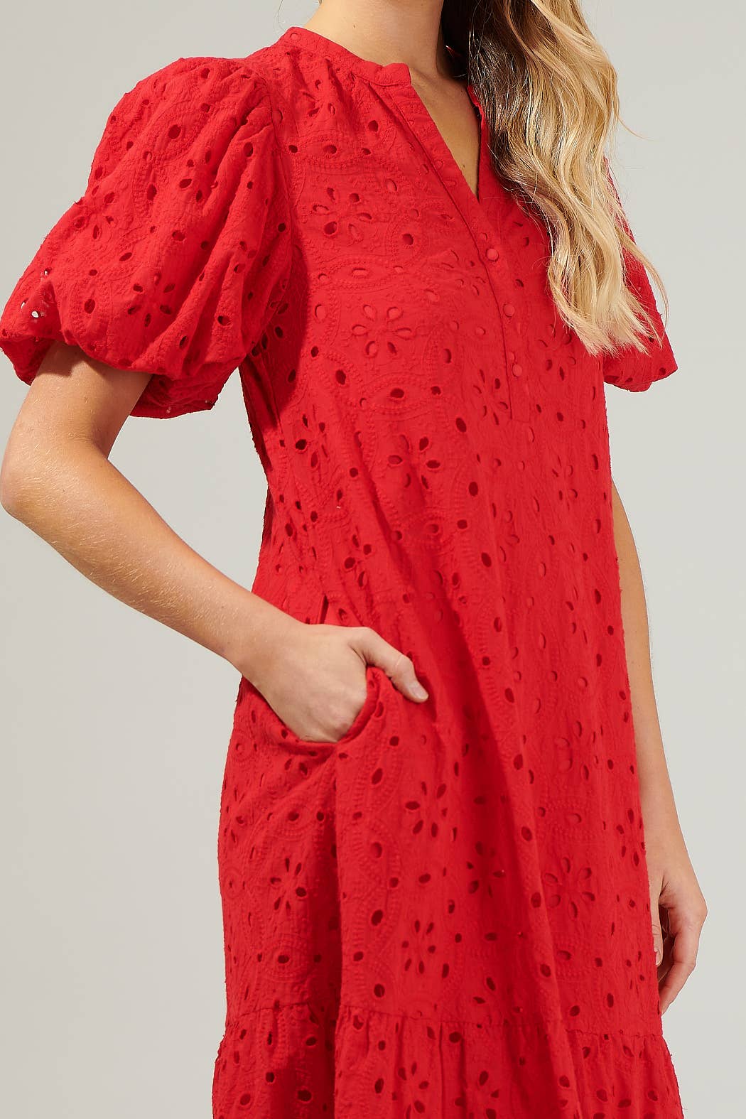 Villa Nova Eyelet Midi Dress