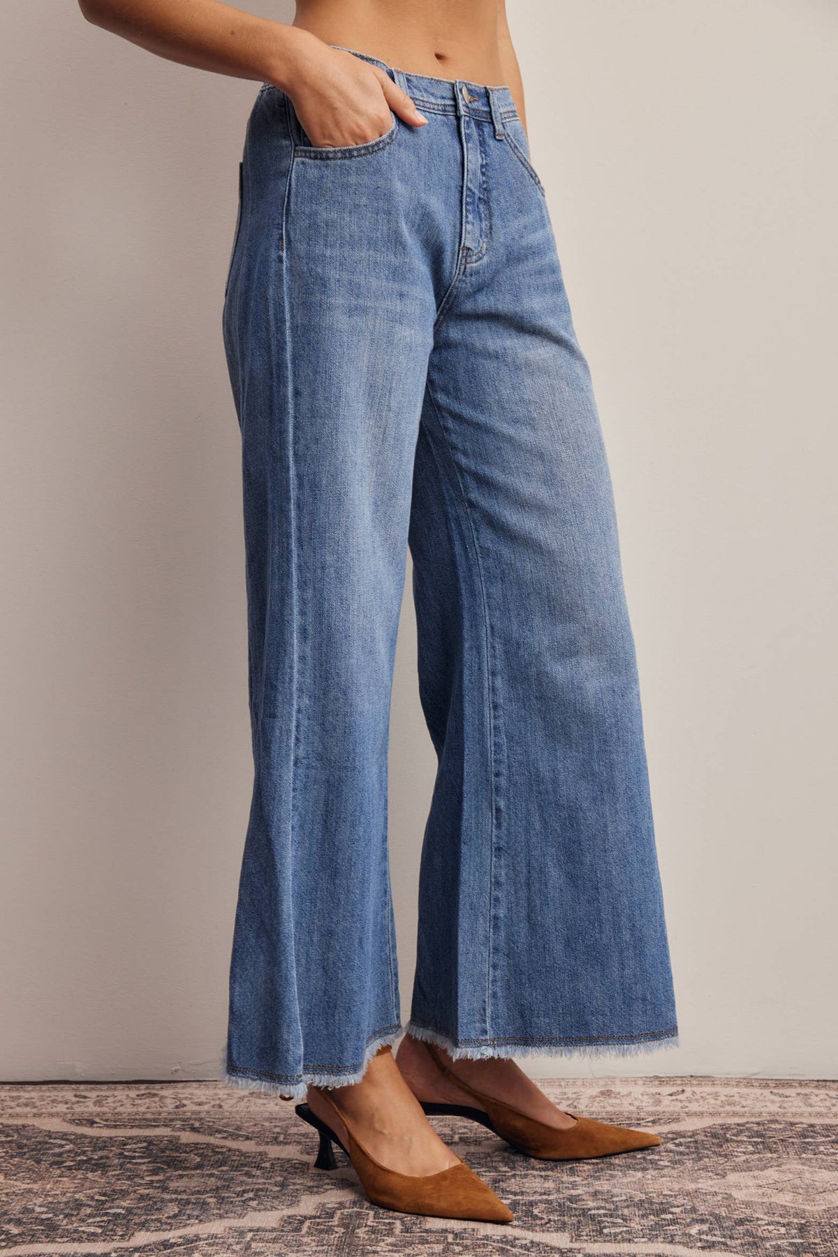 Wide Leg Denim Jeans