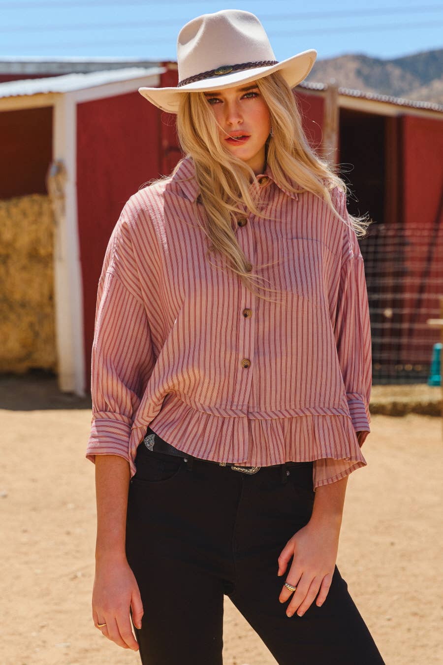 Striped Button-up Shirt