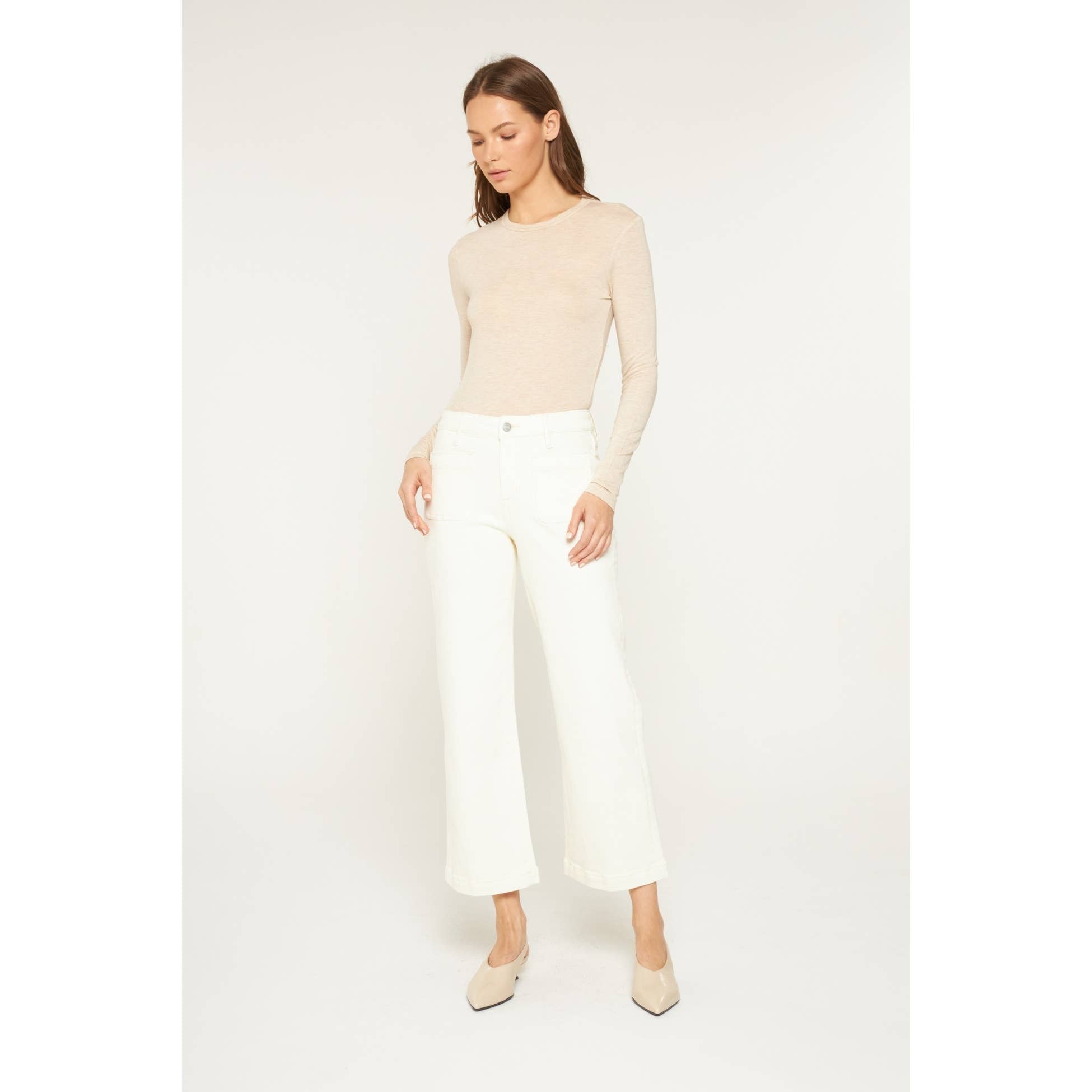 HIGH RISE CROPPED WIDE LEG