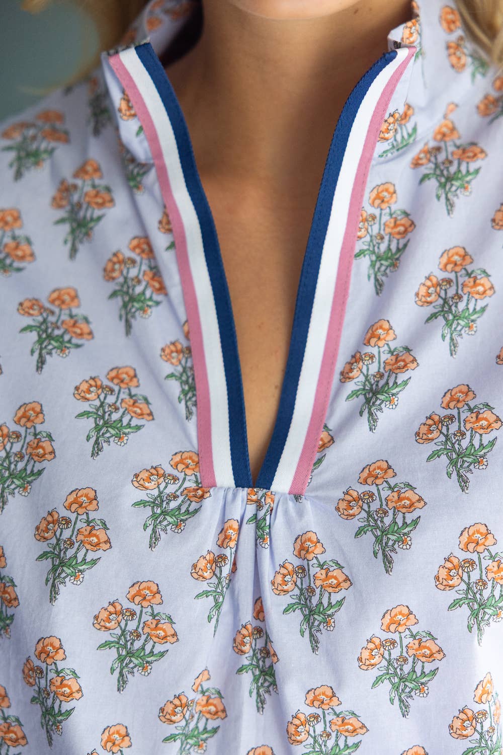 Multi Stripe Floral Printed Top