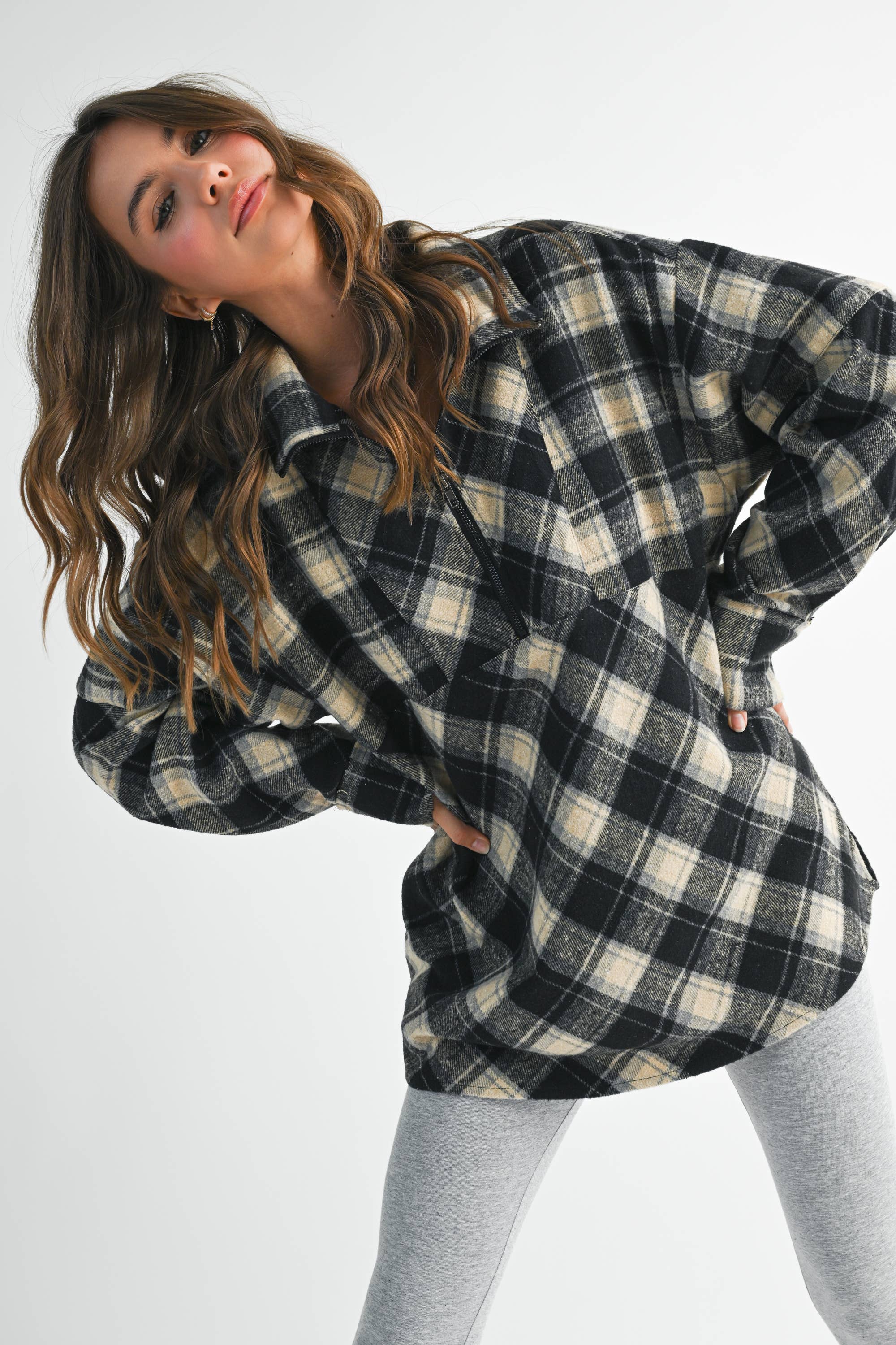 Mya Plaid Pullover