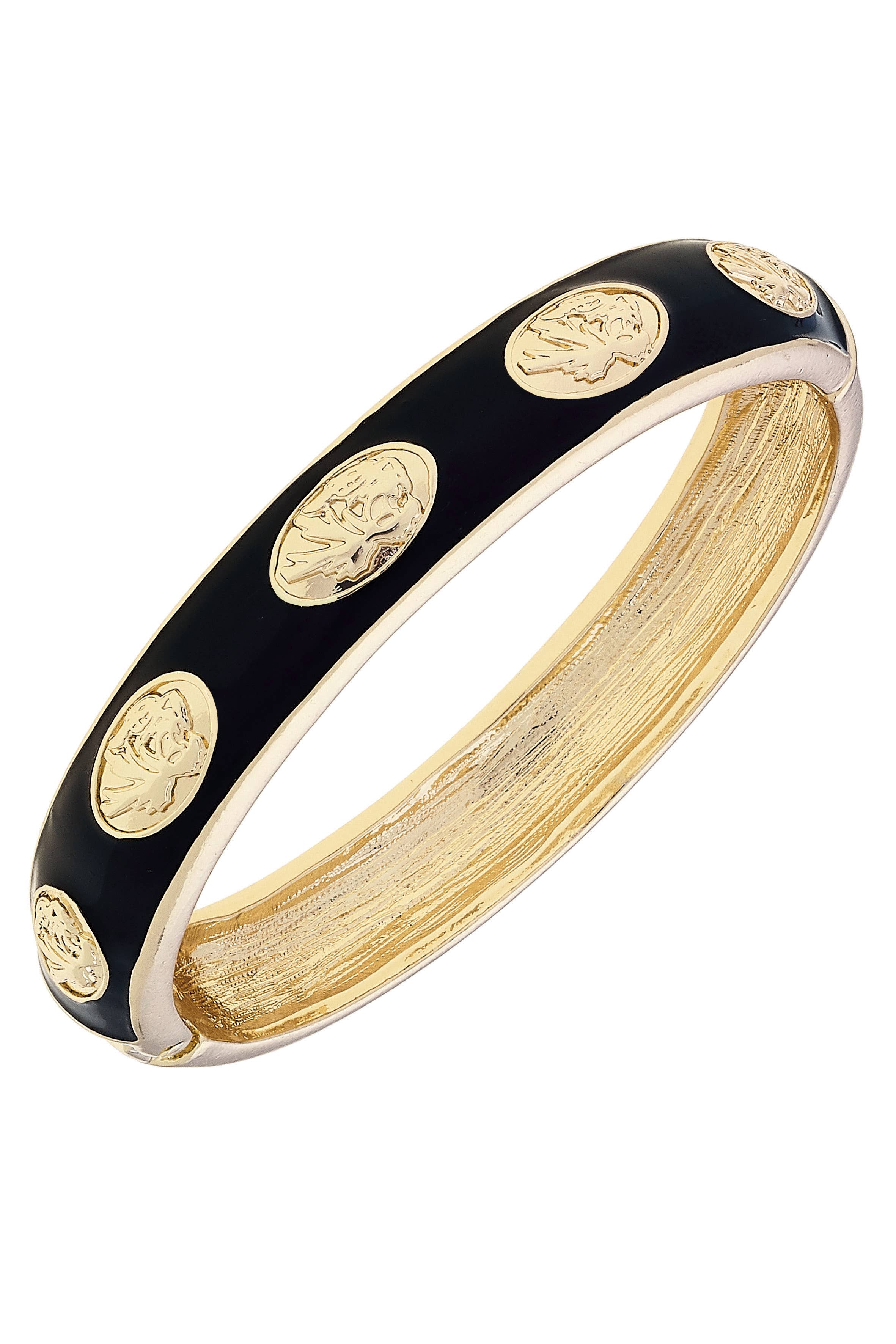 Missouri Tigers Enamel Logo Hinge Bangle - Black