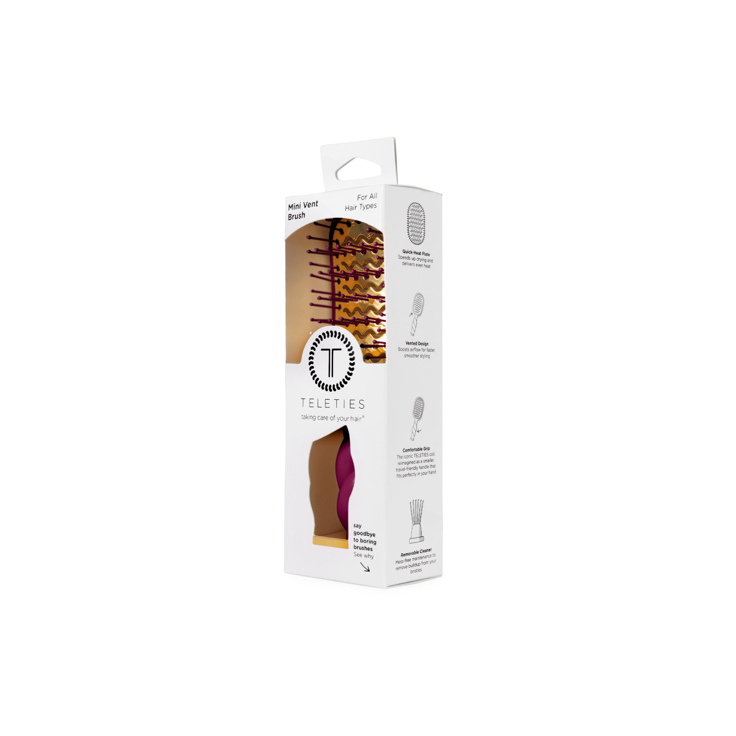 Mini Vented Hair Brush - Mulberry