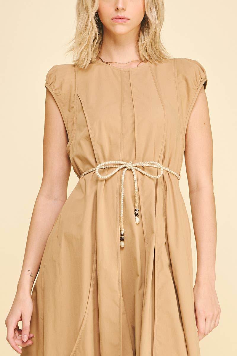 STITCH DETAILED MIDI DRESS