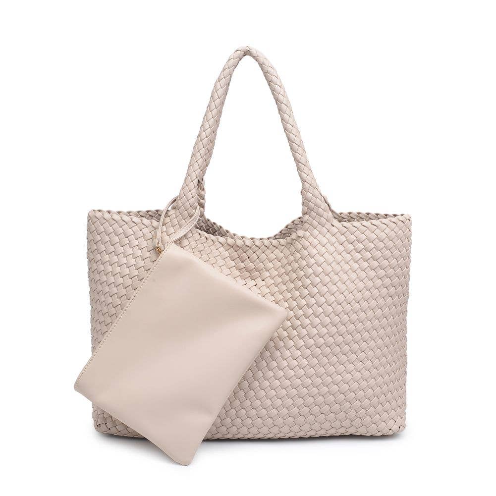 Solana Woven Vegan Leather Tote