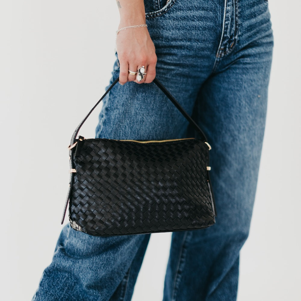 Harper Hobo Woven Shoulder Bag