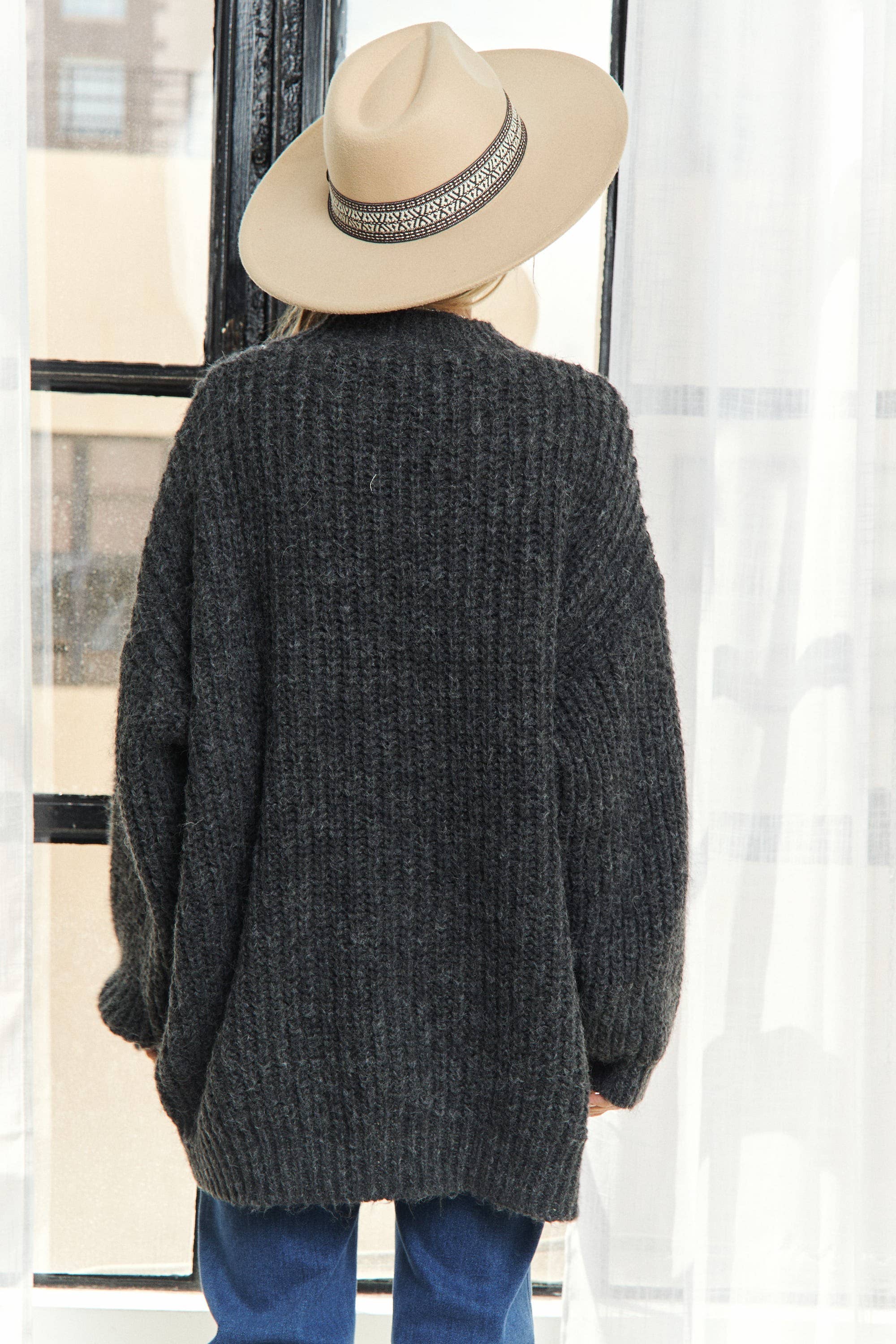 DENIM POCKET SWEATER