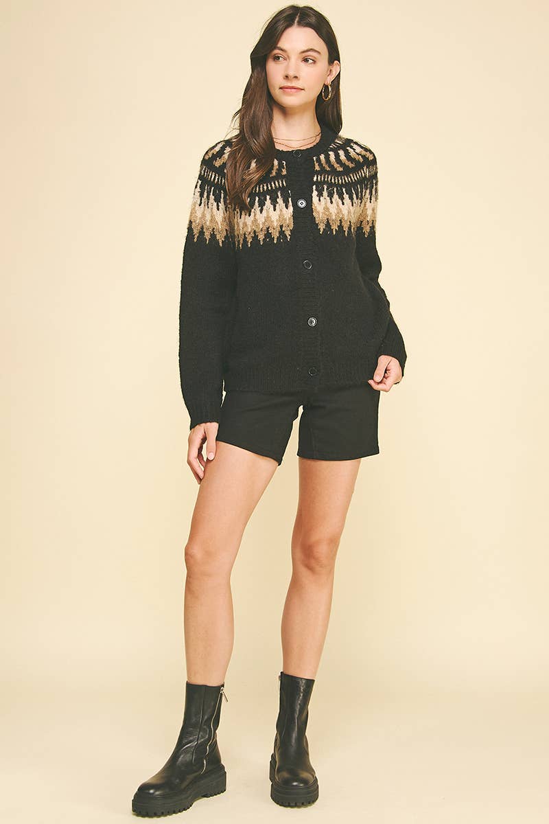 VINTAGE GEOMETRIC CARDIGAN