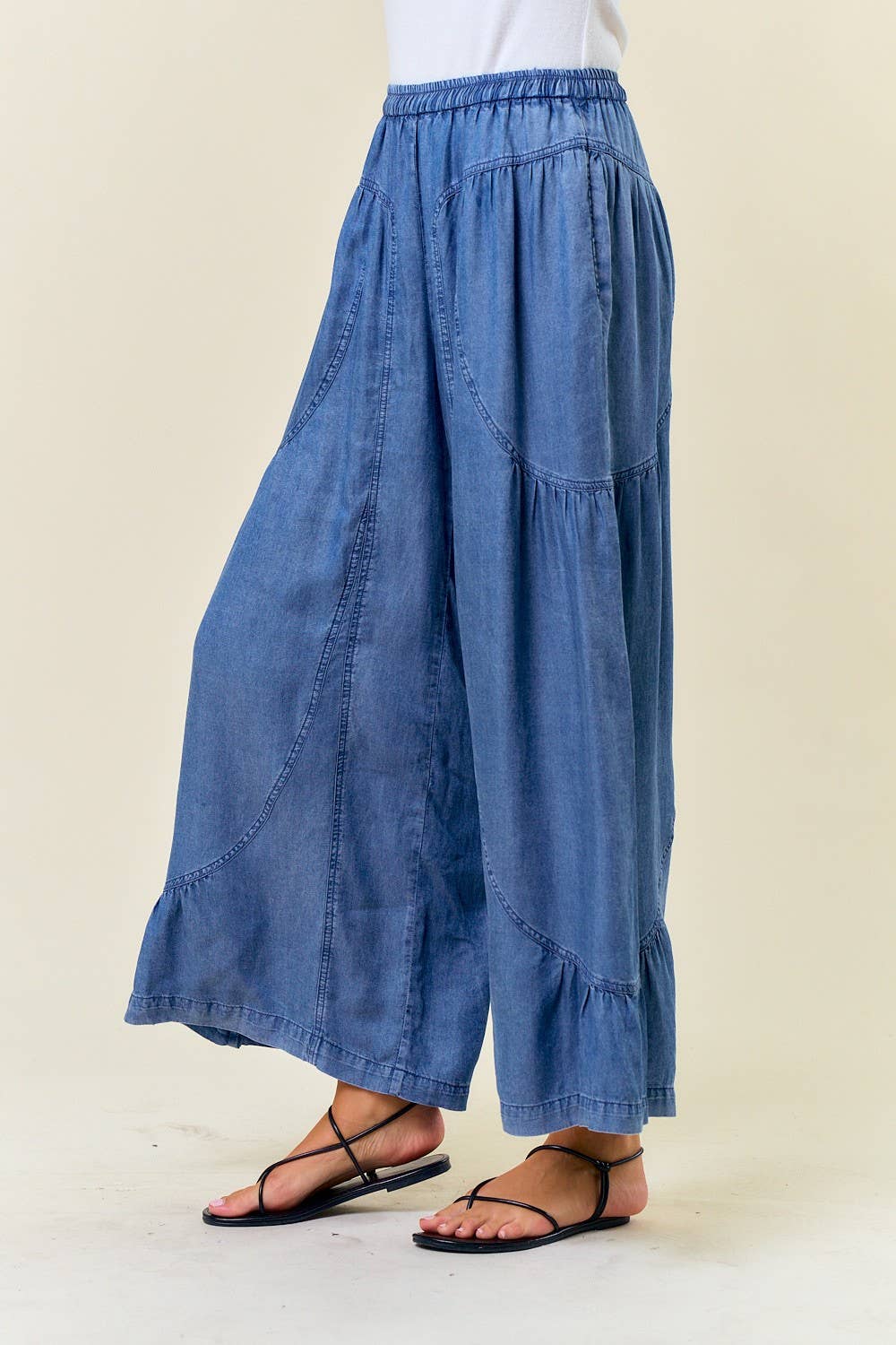 TENCEL WIDE LEG PANTS