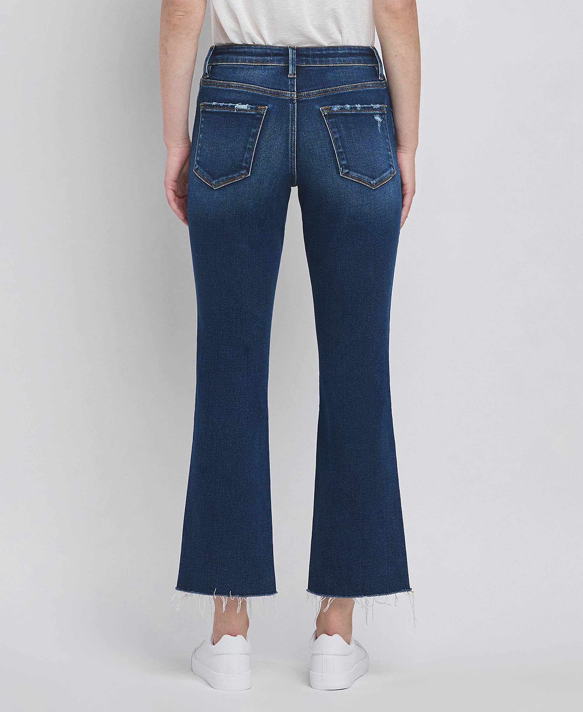 HIGH RISE MINI BOOTCUT JEANS