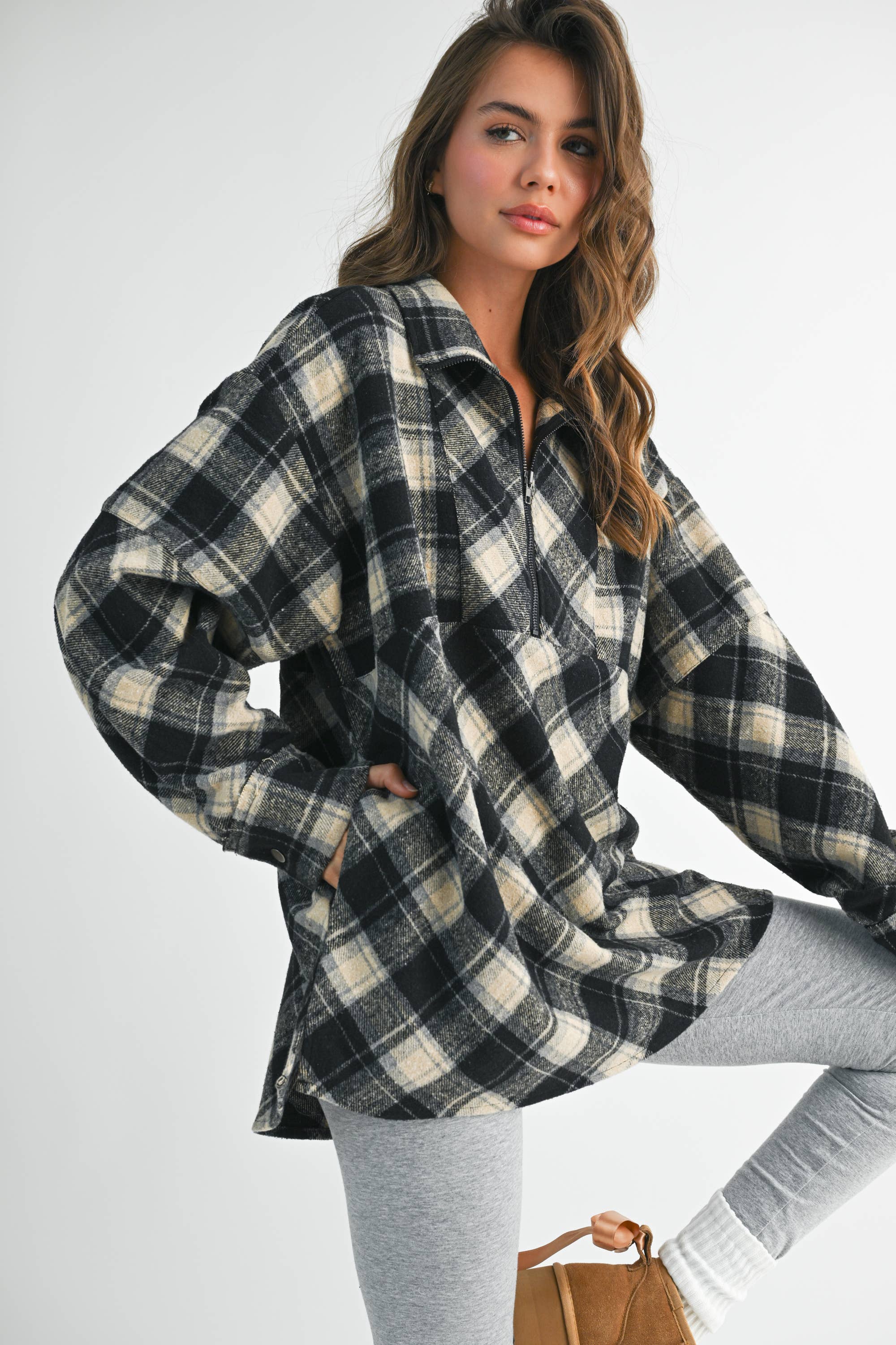 Mya Plaid Pullover