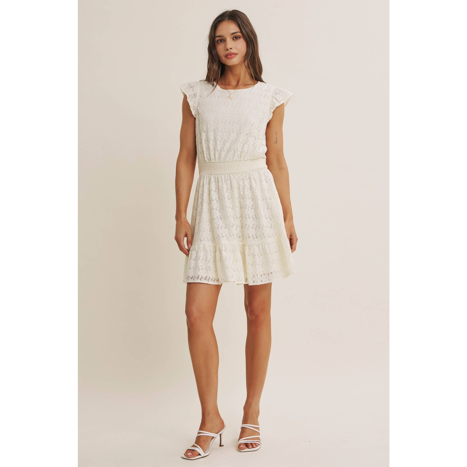 DELICATE LACE MINI DRESS