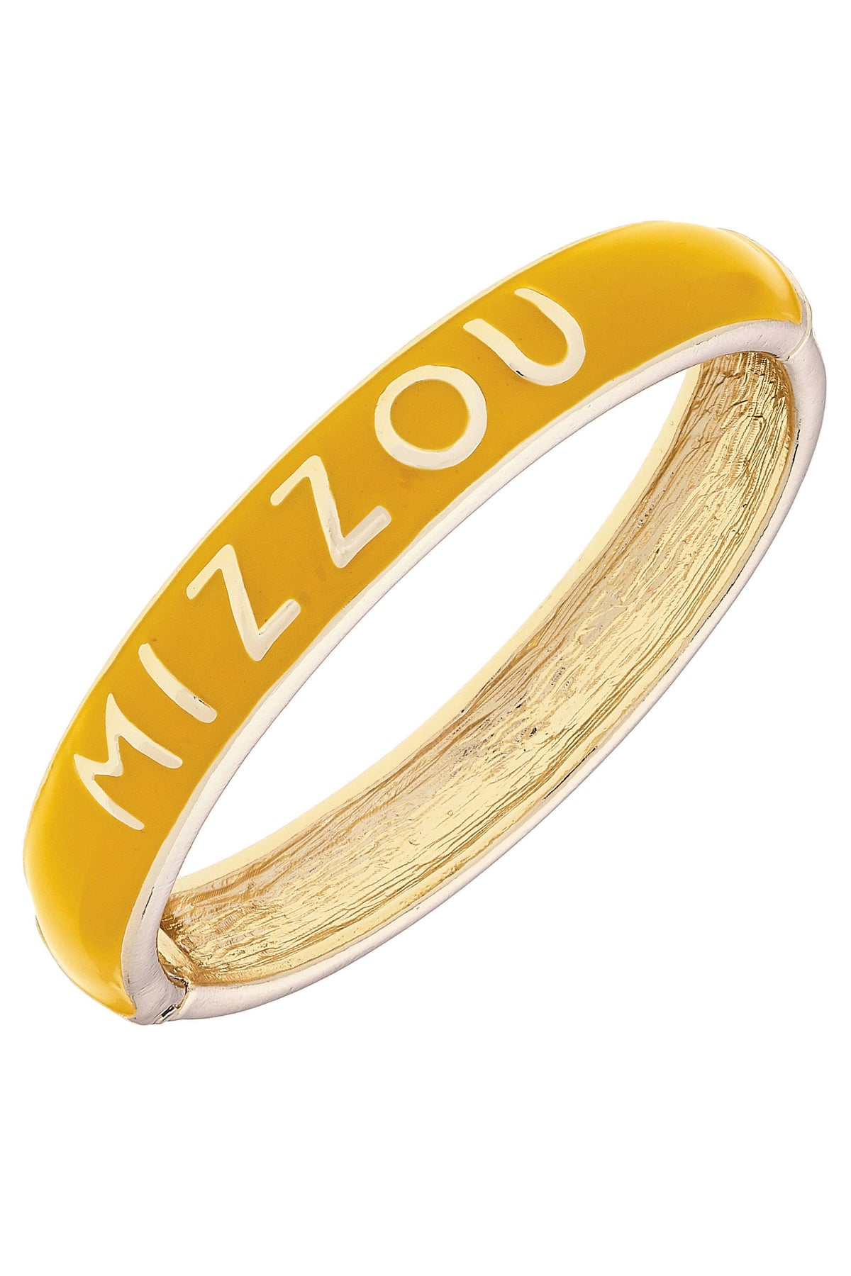 Missouri Tigers Enamel Hinge Bangle - Yellow