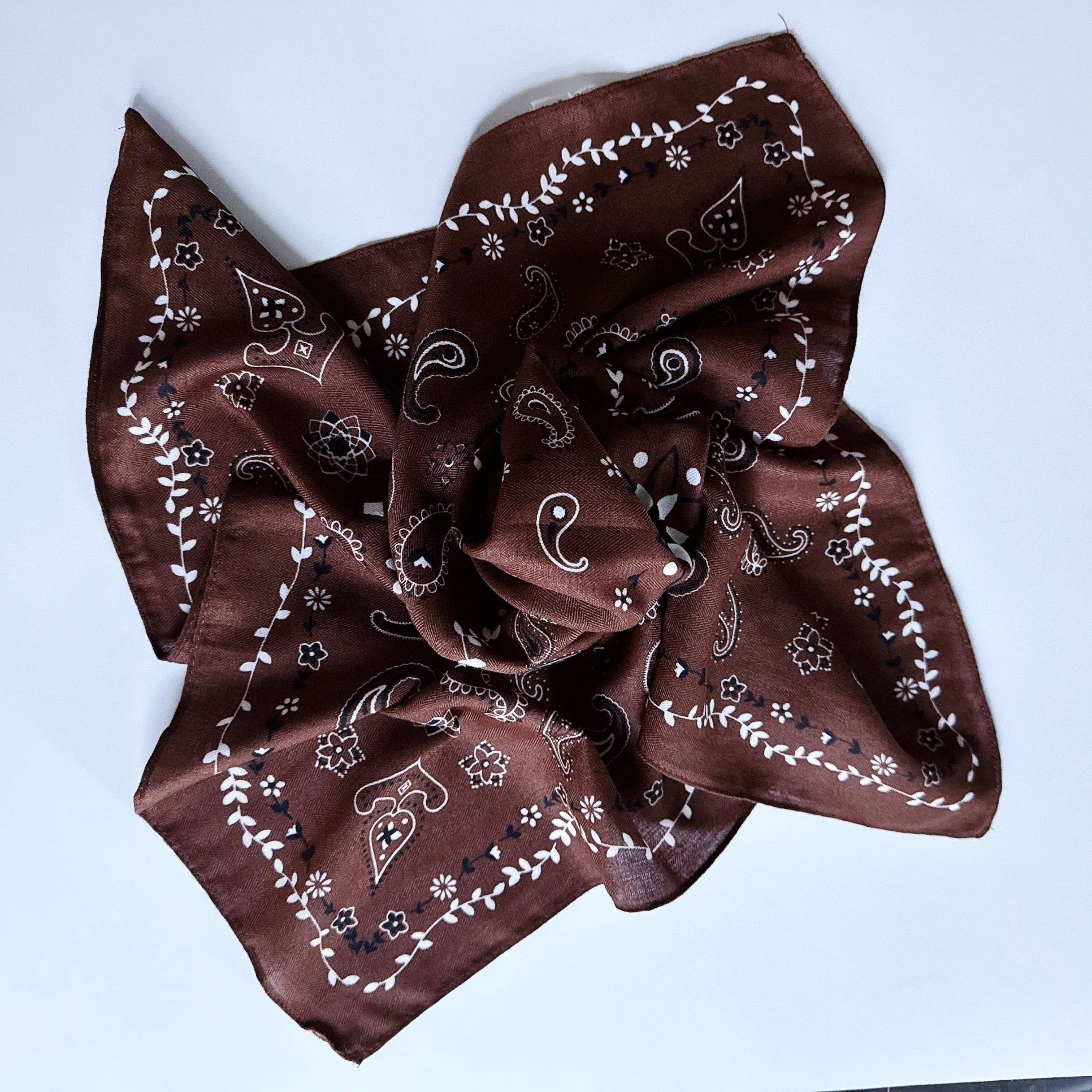 Textured Style Square Scarf – Versatile Accent for Hair, Neck & Handbags