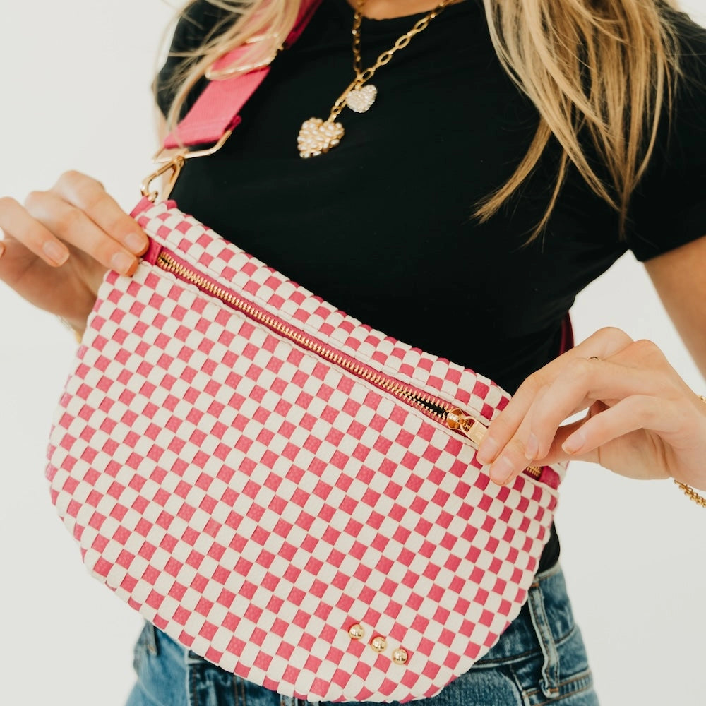 Westlyn Bum Bag - Checkered Pink