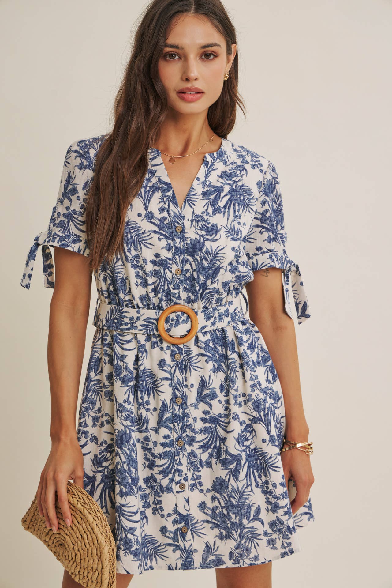 VINEYARD FLORAL MINI DRESS