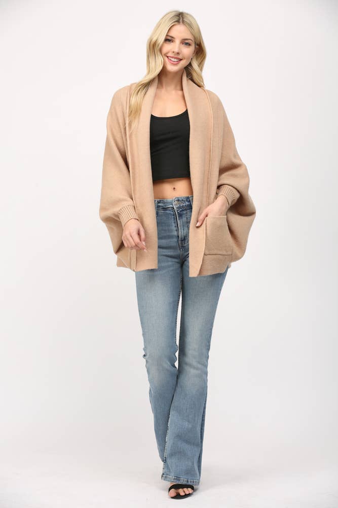 SHAWL COLLAR CARDIGAN