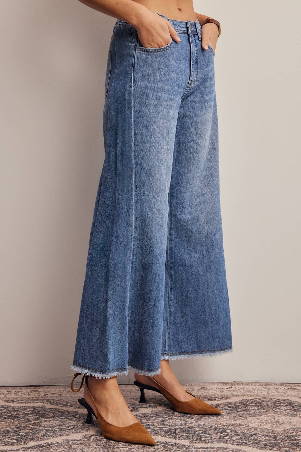 Wide Leg Denim Jeans