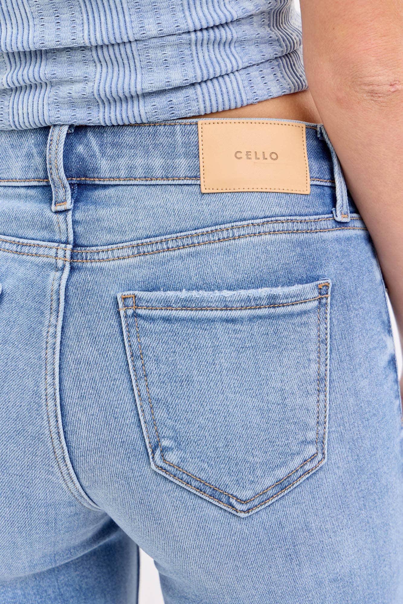 Mid Rise Flare with Side Gusset