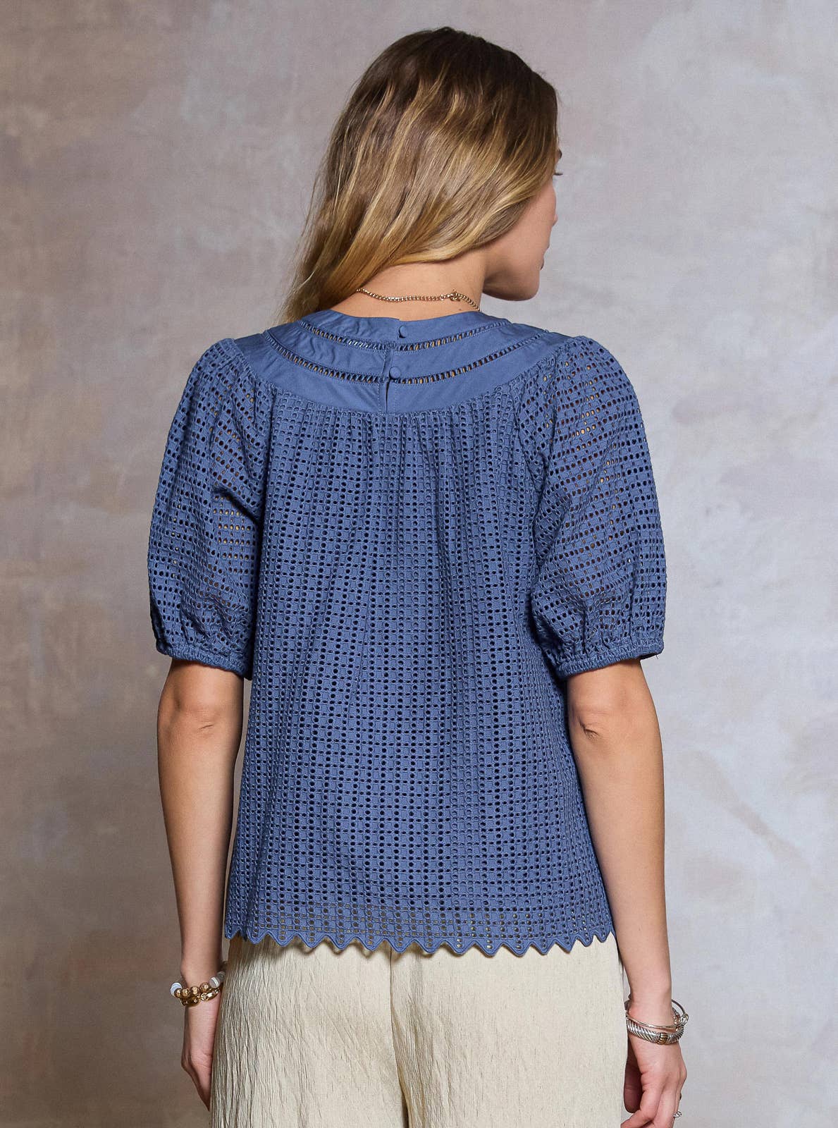 Eyelet Embroidery Blouse