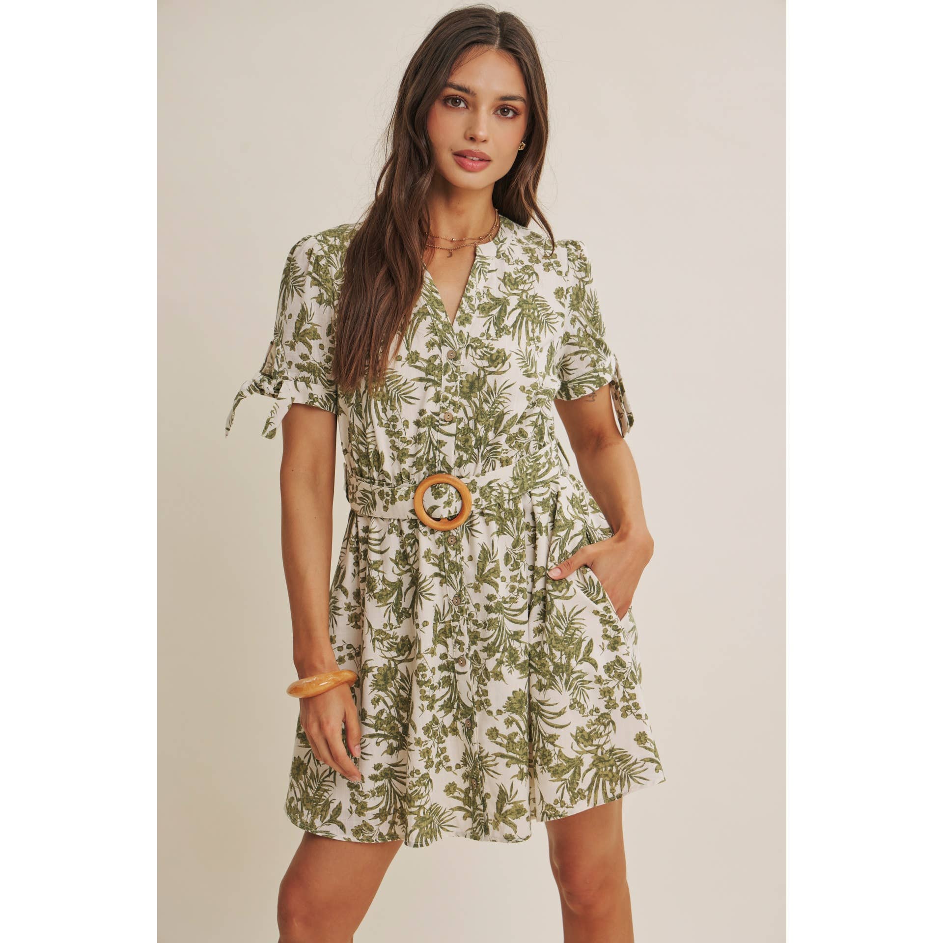 VINEYARD FLORAL MINI DRESS