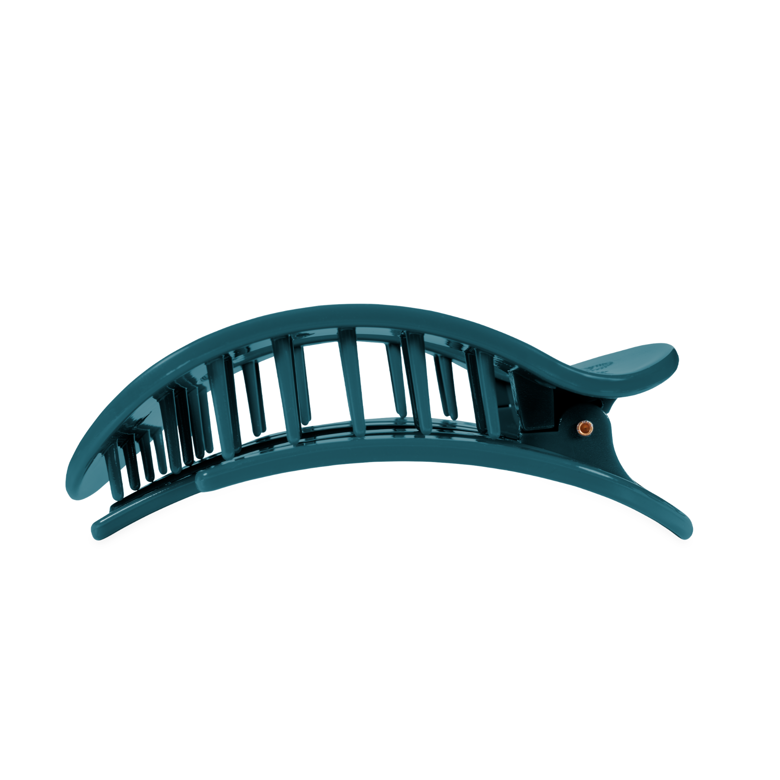 Teal With It Large Flat Round Hair Clip