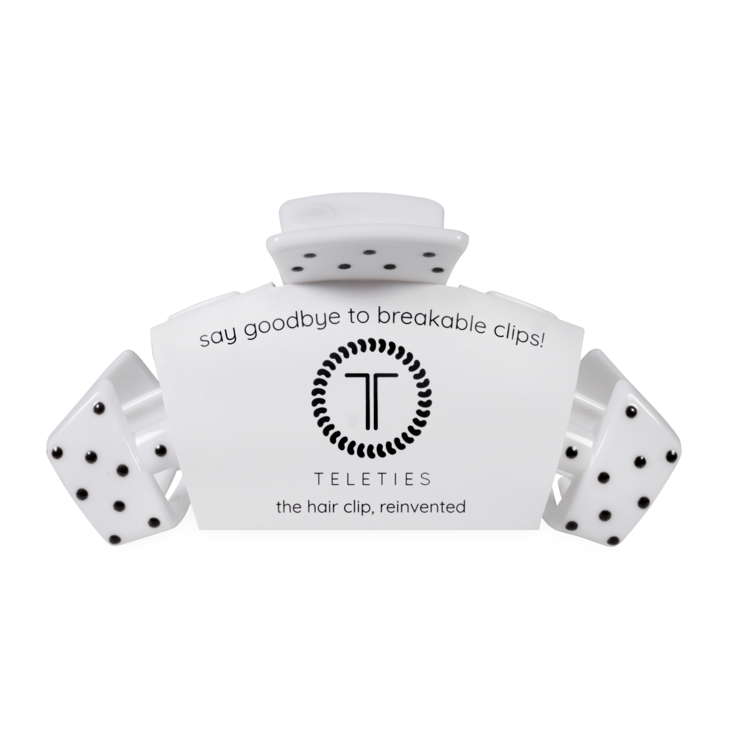 Classic White Polka Dot Party Large Claw Clip