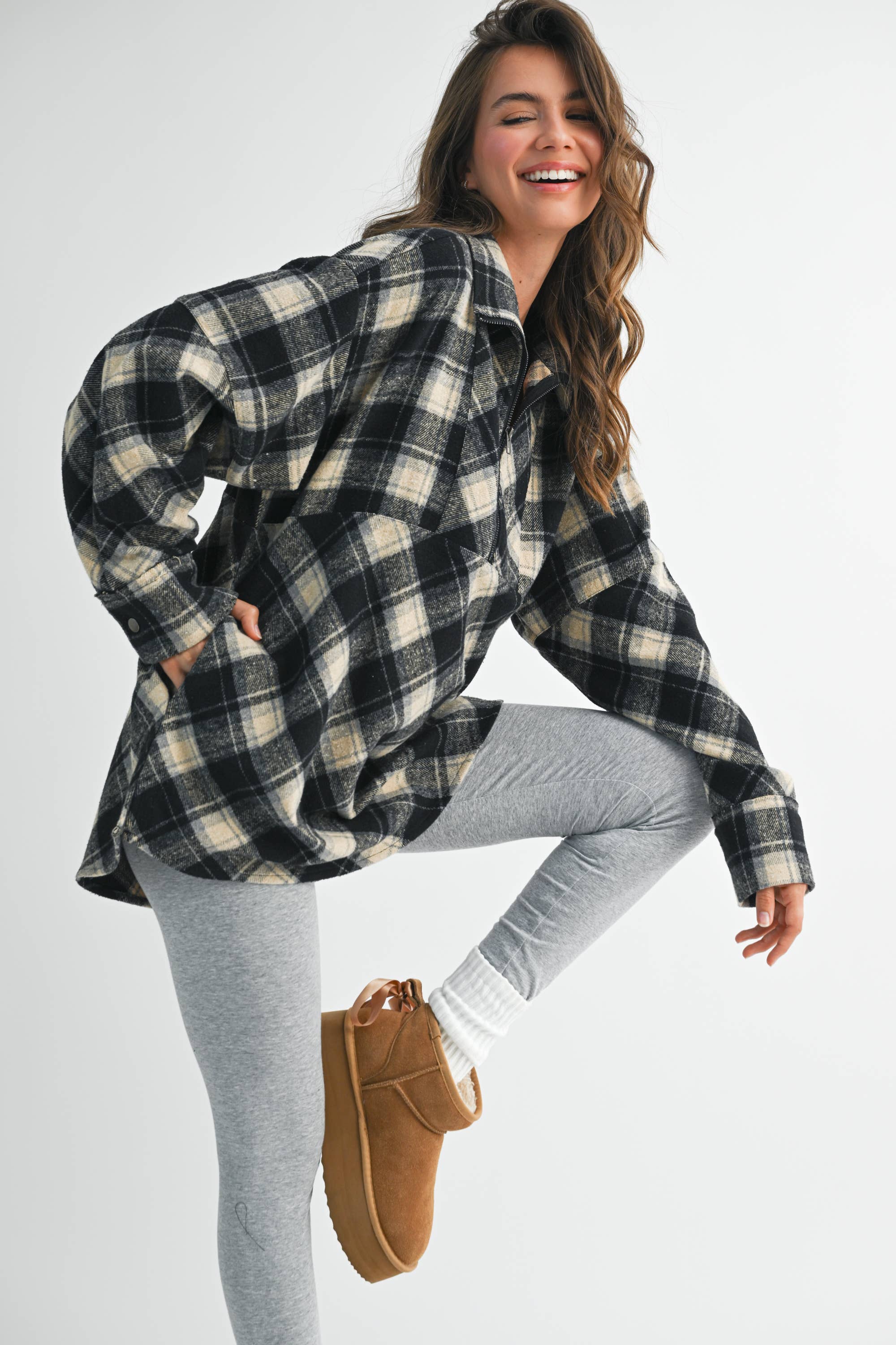 Mya Plaid Pullover