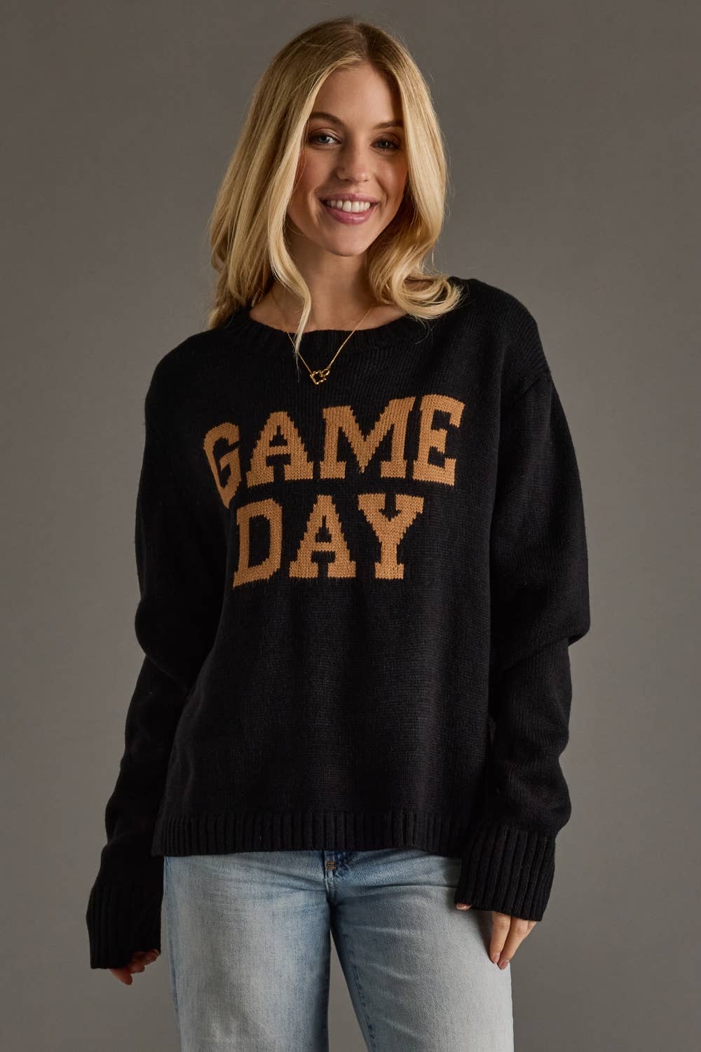 Black & Tan Game Day Sweater