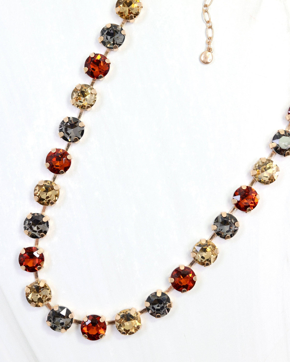 Andi Rhinestone Necklace Topaz Dark