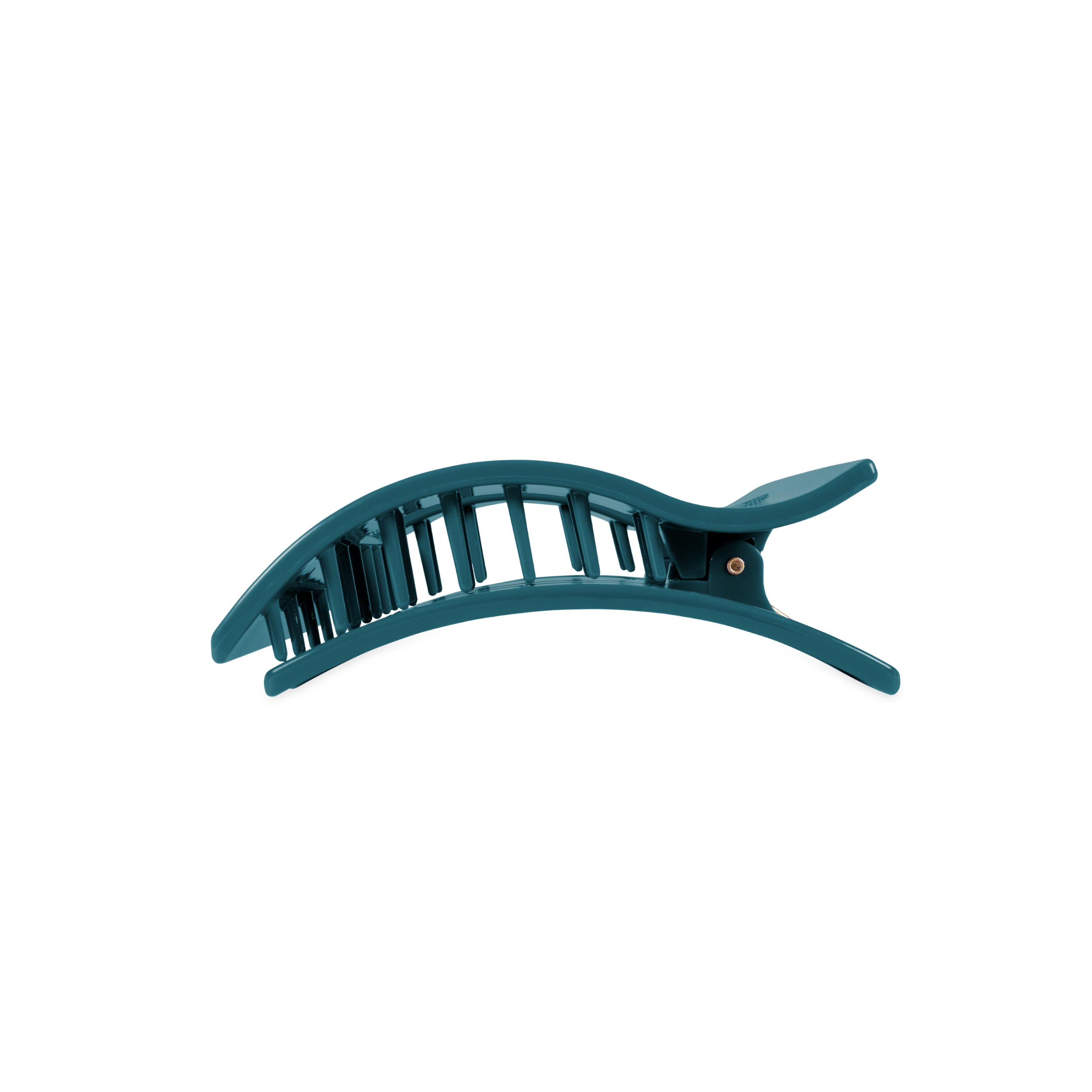 Teal With It Medium Flat Rectangle Hair Clip