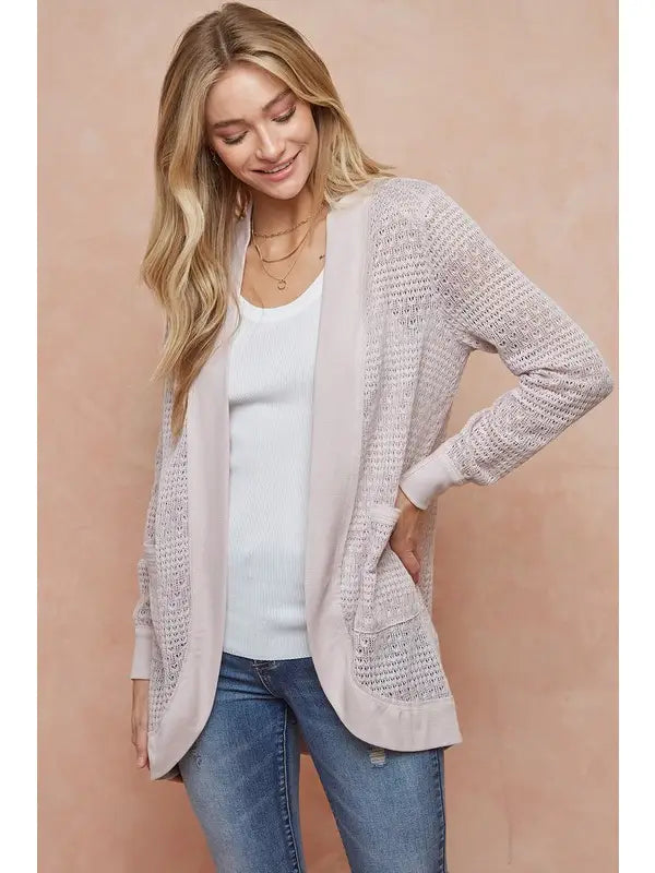 Cocoon Cardigan with Raw Edge