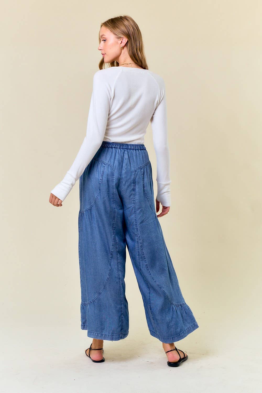 TENCEL WIDE LEG PANTS