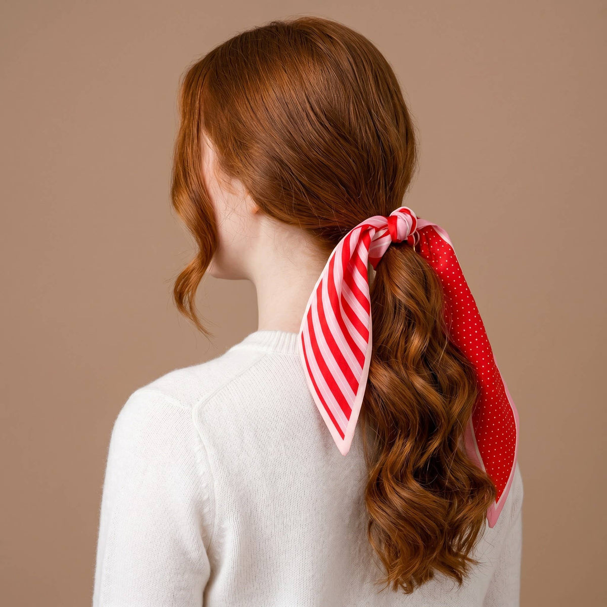 Twirl & Tie Scarf Accessory-Peppermint Stripes