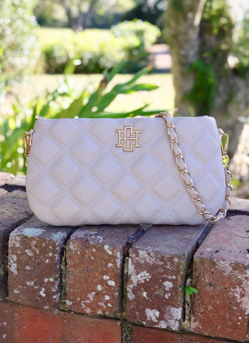 Livi Crossbody - Nude Quilted