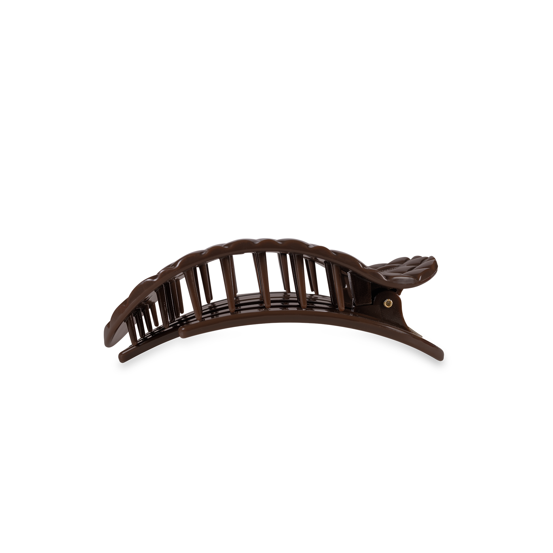 Flat Round Hair Clip | Small | Truly Taupe Quilted