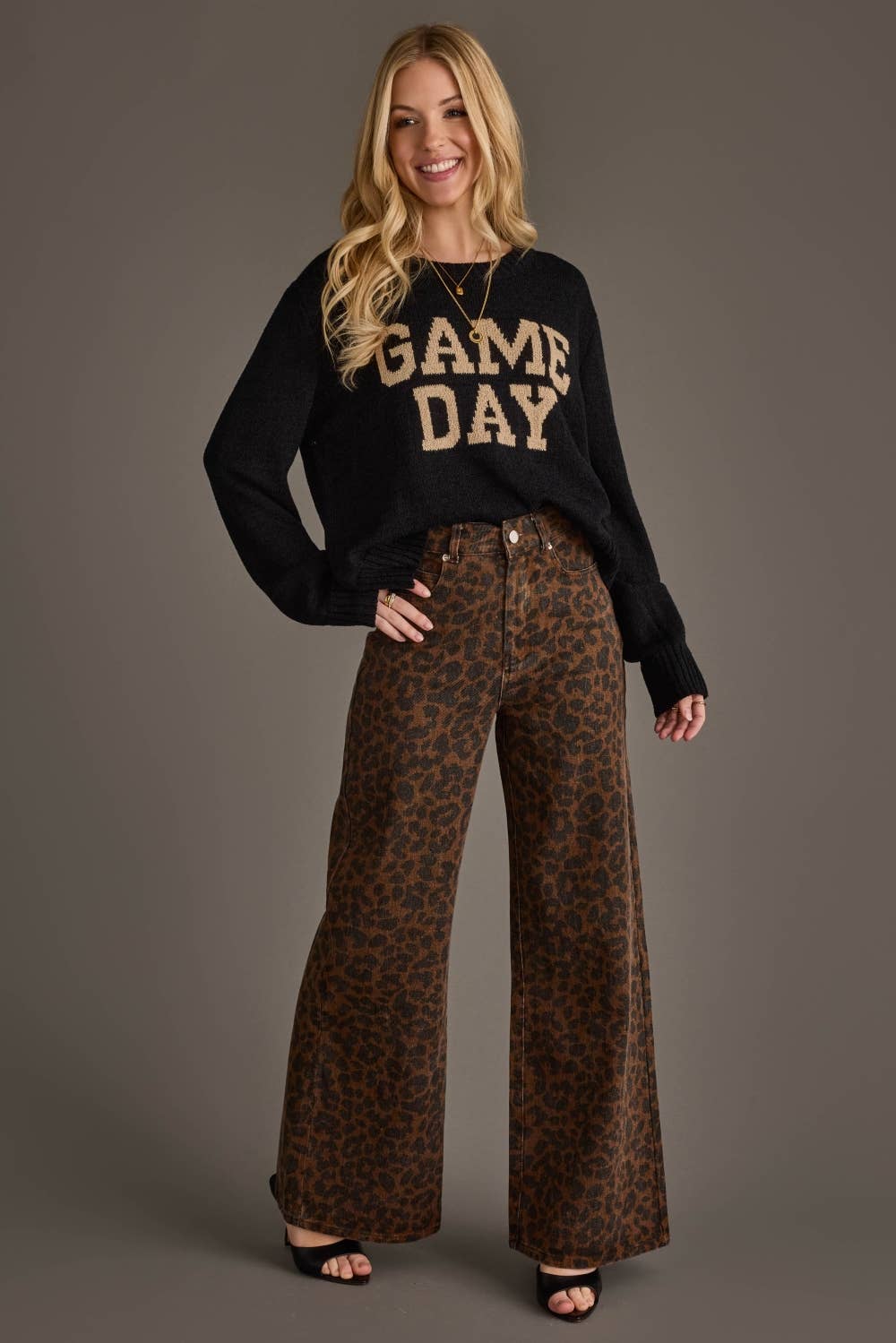 Black & Tan Game Day Lightweight Sweater