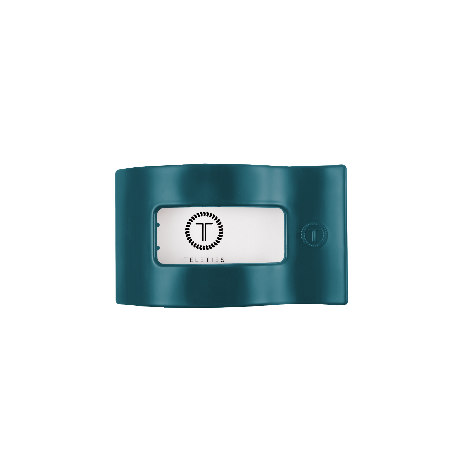 Teal With It Small Flat Rectangle Hair Clip